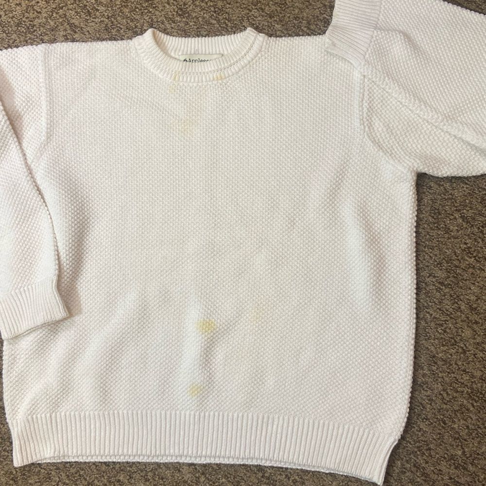 10/$50 Appleseed’s Men's Classic Knit White Sweater Size Approximately XL